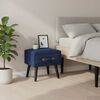 vidaXL Tables de chevet 2 pcs Bleu 40x35x40 cm Velours