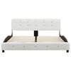 vidaXL Lit avec matelas Blanc Similicuir 140x200 cm