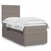 vidaXL Sommier &agrave; lattes de lit avec matelas Taupe 100x200 cm Tissu
