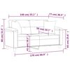 vidaXL Canap&eacute; 2 places et oreillers et coussins Cr&egrave;me 140cm Similicuir