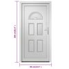 vidaXL Porte d'entr&eacute;e blanc 88x208 cm PVC