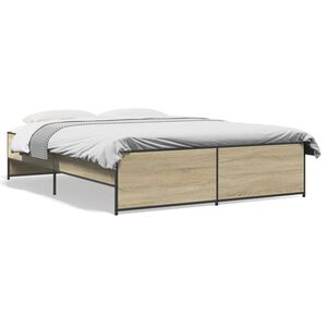 vidaXL Cadre de lit sans matelas ch&ecirc;ne sonoma 160x200 cm