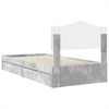vidaXL Lit de Rangement Gris b&eacute;ton 90 x 200 cm Bois d'ing&eacute;nierie