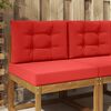 vidaXL Coussin de canap&eacute; d'ext&eacute;rieur 2 pcs Rouge Polyester