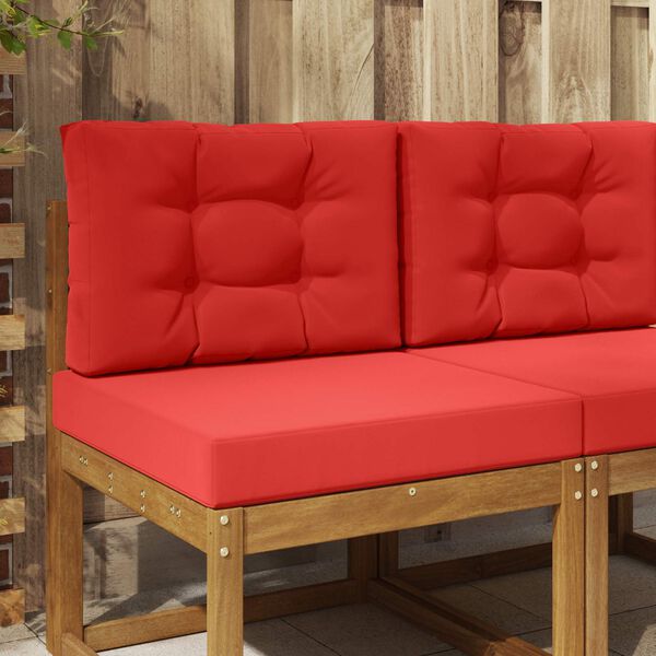 vidaXL Coussin de canap&eacute; d'ext&eacute;rieur 2 pcs Rouge Polyester