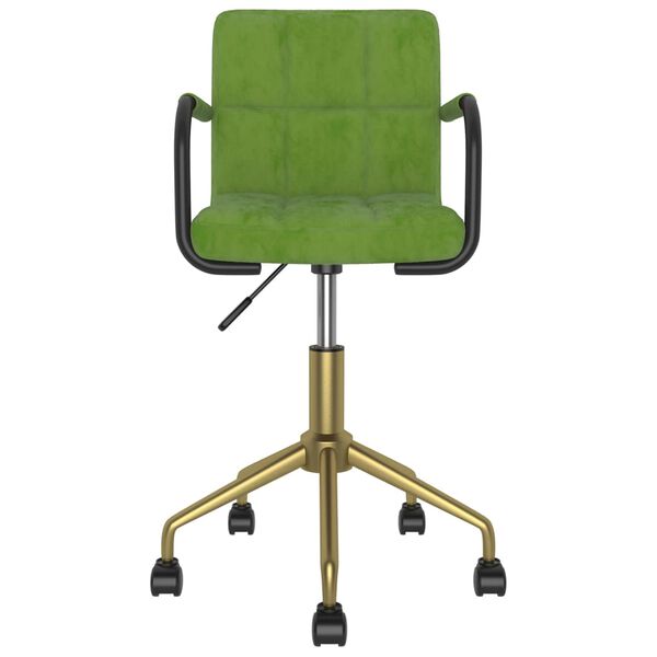 vidaXL Chaises pivotantes &agrave; manger lot de 4 vert clair velours