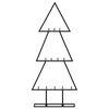 vidaXL Arbre de No&euml;l en m&eacute;tal pour d&eacute;coration noir 60 cm