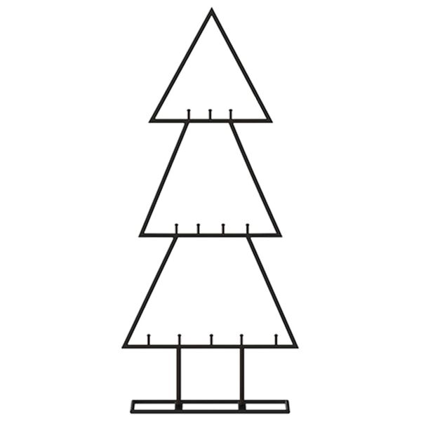 vidaXL Arbre de No&euml;l en m&eacute;tal pour d&eacute;coration noir 60 cm