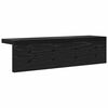 vidaXL Porte-manteau mural Ch&ecirc;ne noir 40 x 10,5 x 10,5 cm