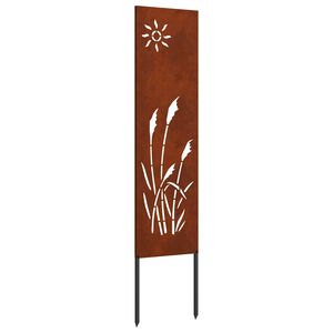vidaXL &Eacute;cran de confidentialit&eacute; de jardin Fretwork Rouill&eacute; 32 x 140 cm