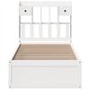 vidaXL Cadre de lit sans matelas blanc 90x190 cm bois de pin massif