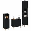 vidaXL Ensemble de mobilier de salle de bain 3 pcs Ch&ecirc;ne noir