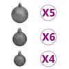 vidaXL Arbre de No&euml;l artificiel pr&eacute;-&eacute;clair&eacute;/boules pommes de pin 150cm