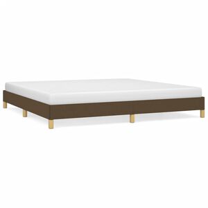vidaXL Cadre de lit sans matelas marron fonc&eacute; 200x200 cm tissu
