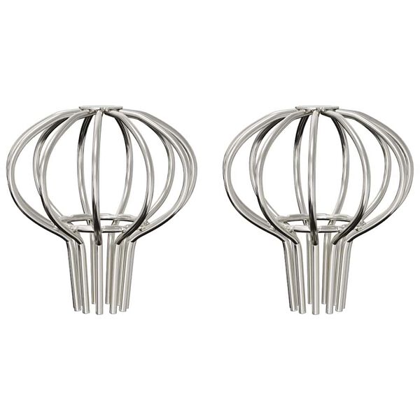 vidaXL Garde-feuilles de Goutti&egrave;re 2 pcs Argent 50 mm Acier inoxydable