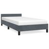 vidaXL Cadre de lit sans matelas gris fonc&eacute; double velours