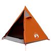 vidaXL Tente de camping à dôme 2 personnes gris et orange imperméable