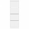 vidaXL Armoire à chaussures 4 tiroirs rabattables blanc 60x34x187,5 cm