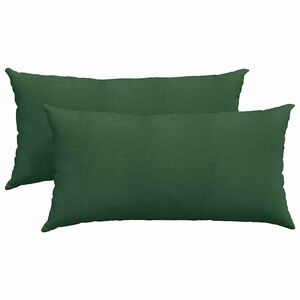vidaXL Coussins de canap&eacute; 2 pcs Vert fonc&eacute; 80 x 40 cm