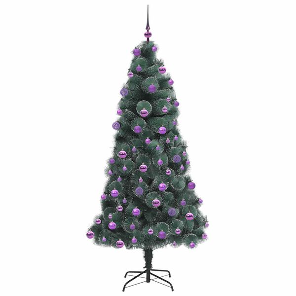 vidaXL Arbre de Noël artificiel pré-éclairé avec ensemble de boules