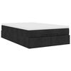 vidaXL Cadre de lit ottoman avec matelas noir 120x200cm tissu