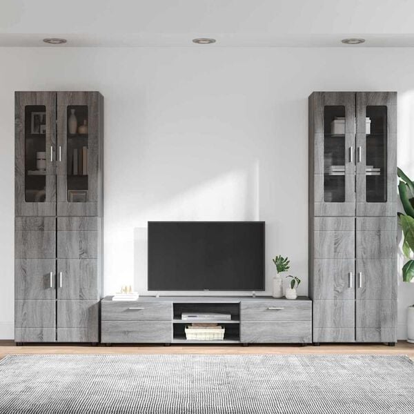 vidaXL Ensemble meuble TV FLORIN Gris Sonoma Bois d'ing&eacute;nierie