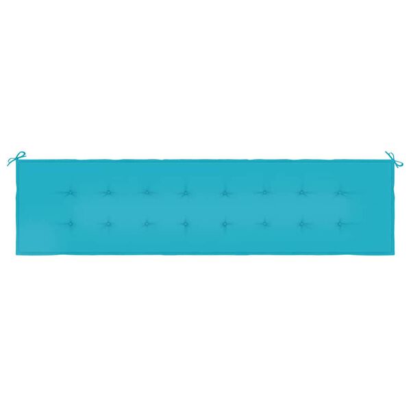 vidaXL Coussin de banc de jardin turquoise 200x50x4 cm tissu