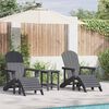vidaXL Chaise de jardin 2 pcs Gris clair 83 x 74 x 92 cm Poly&eacute;thyl&egrave;ne