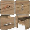 vidaXL Cadre de lit avec rangement Chêne artisanal 120 x 190 cm
