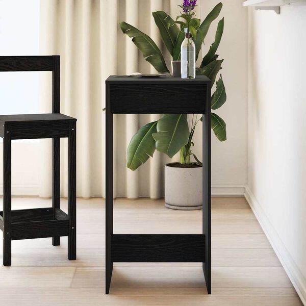 vidaXL Table de bar Ch&ecirc;ne noir 51 x 50 x 103,5 cm Bois d'ing&eacute;nierie