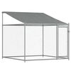 vidaXL Cage pour chien avec toit et porte gris 2x2x2 m acier galvanis&eacute;