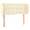 vidaXL T&ecirc;te de lit avec oreilles Cr&egrave;me 93x23x78/88 cm Similicuir