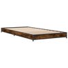 vidaXL Cadre de lit sans matelas ch&ecirc;ne fum&eacute; 75x190 cm