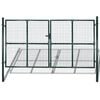 vidaXL Portail double 300x150 cm en acier thermolaqu&eacute;