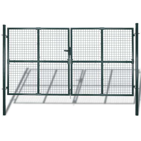 vidaXL Portail double 300x150 cm en acier thermolaqu&eacute;