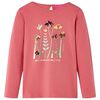 T-shirt enfants &agrave; manches longues rose vieux 92