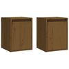 vidaXL Armoires murales 2 pcs Marron miel 30x30x40 cm Pin massif