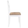 vidaXL Chaises à manger coussins 2 pcs blanc bois massif caoutchouc
