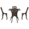 vidaXL Ensemble de tables de jardin 5 pcs Bronze Aluminium coul&eacute;