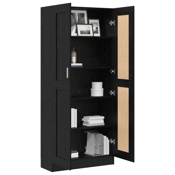 vidaXL Biblioth&egrave;que Ch&ecirc;ne noir 82,5 x 30,5 x 185 cm Bois d'ing&eacute;nierie
