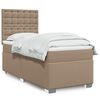 vidaXL Sommier à lattes de lit avec matelas Cappuccino 90x190 cm