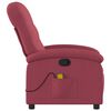 vidaXL Fauteuil de massage inclinable rouge bordeaux tissu