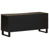 vidaXL Meuble TV noir 105x33x46 cm bois massif de manguier