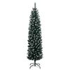 vidaXL Sapin de Noël artificiel mince 300 LED 180 cm