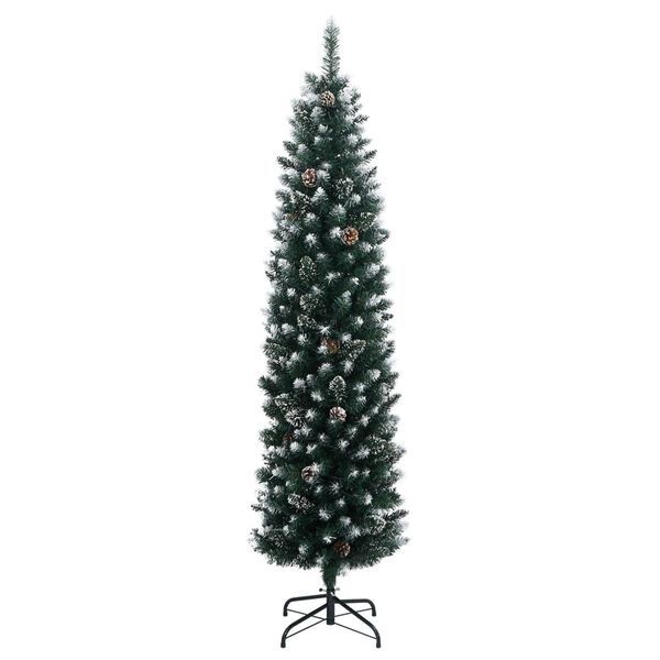 vidaXL Sapin de Noël artificiel mince 300 LED 180 cm