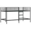 vidaXL Lit mezzanine pour enfants Noir 79,5 x 200 cm Acier