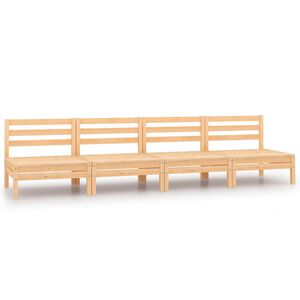 vidaXL Canap&eacute;s centraux de jardin 4 pcs Bois de pin massif