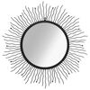 vidaXL Miroir mural &Eacute;clat de soleil 80 cm Noir