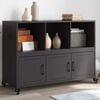 vidaXL Buffet noir 100,5x39x72 cm acier