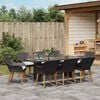 vidaXL Ensemble de salle à manger pour jardin 9 pcs Noir polyrotin
